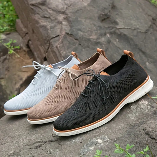 Men's Trendy Business Style Breathable Walking Shoes - Bellkmart