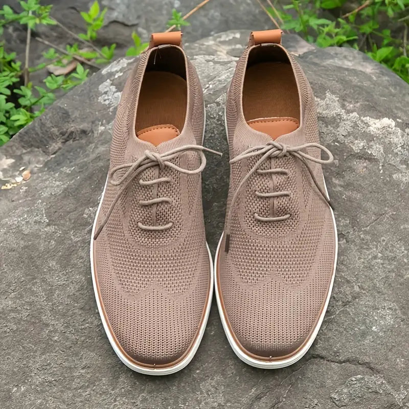 Men's Trendy Business Style Breathable Walking Shoes - Bellkmart