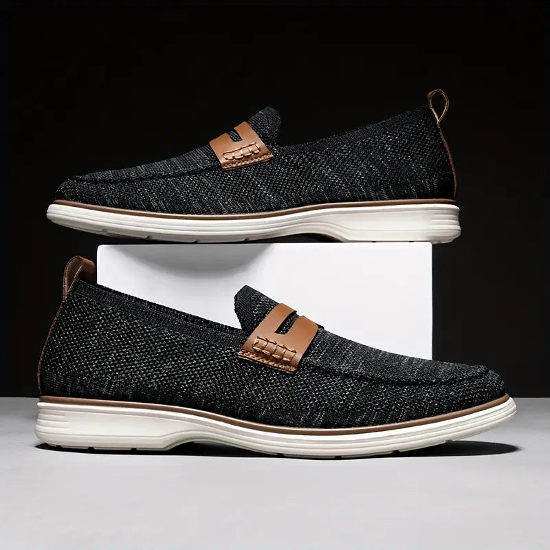 Men's Lightweight Breathable Slip On Penny Loafer Shoes - Bellkmart