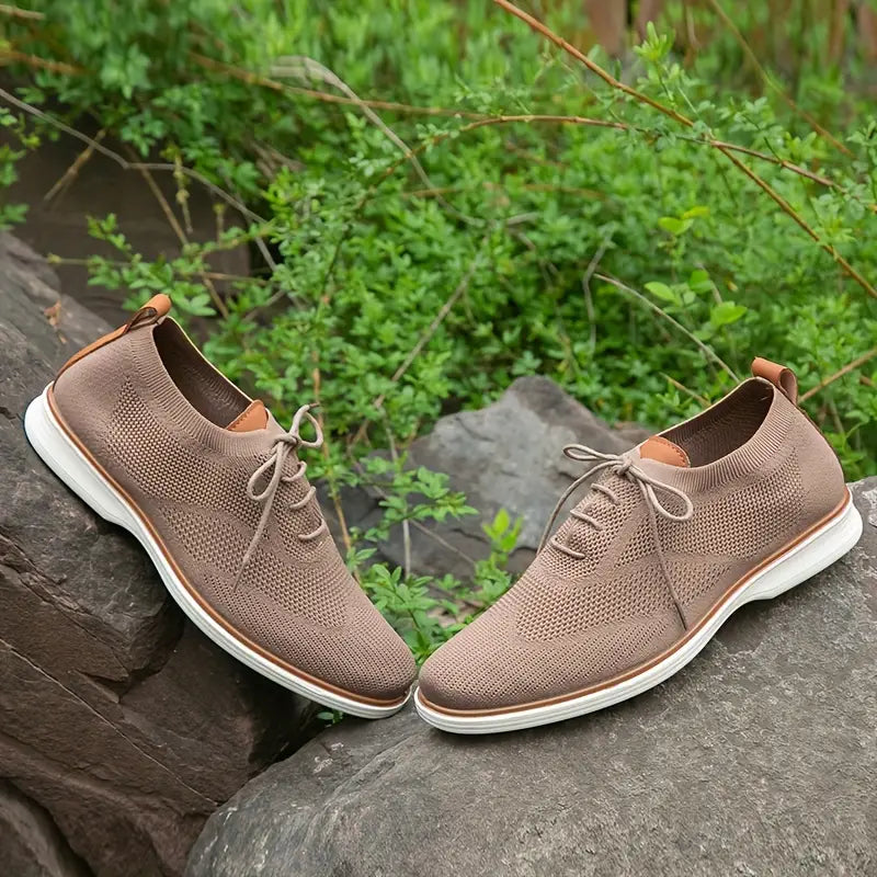 Men's Trendy Business Style Breathable Walking Shoes - Bellkmart