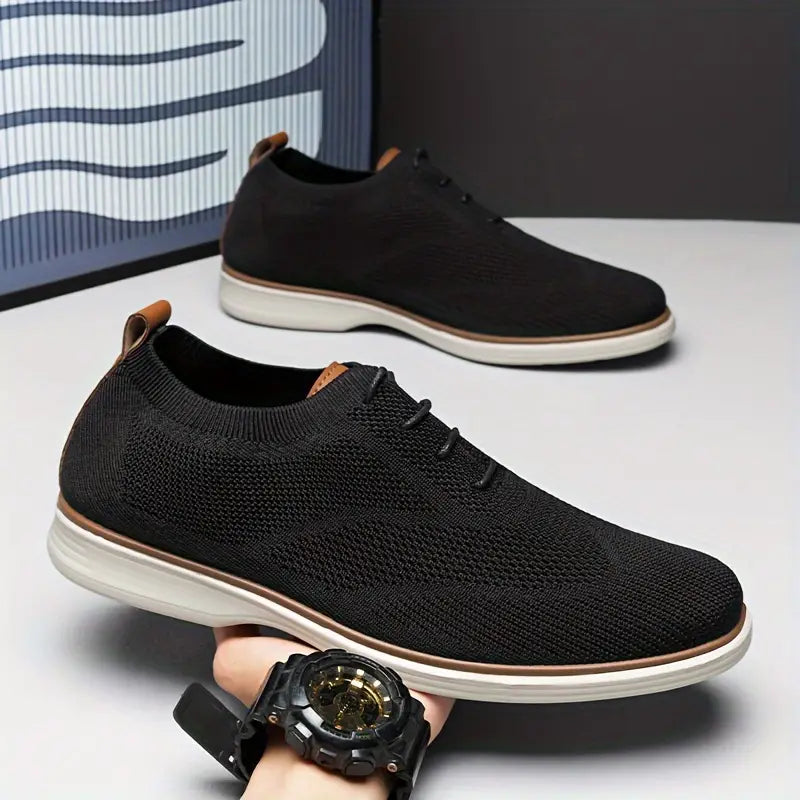 Men's Trendy Business Style Breathable Walking Shoes - Bellkmart