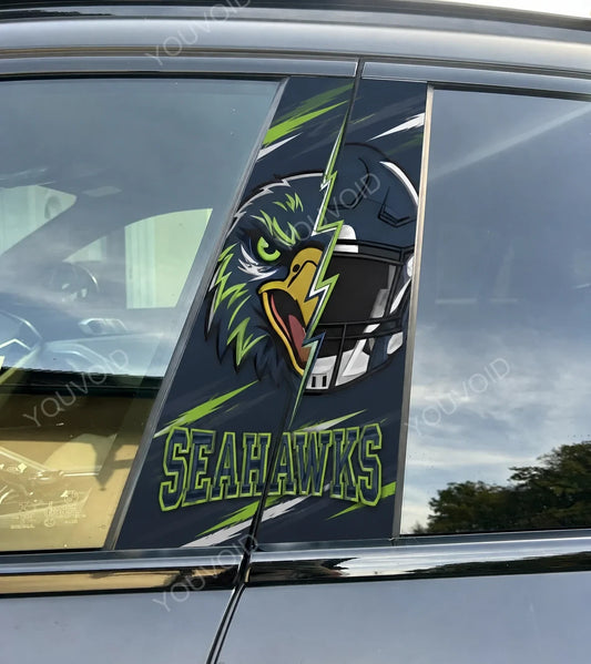 Seattle Seahawks Car Pillar Wrap - Universal Fit Style 2