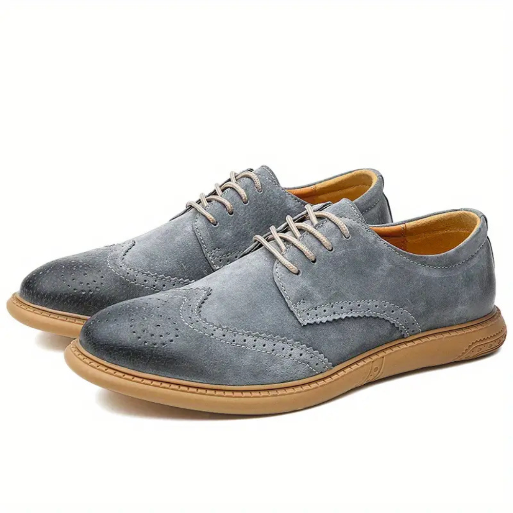 Men's Oxford Breathable Casual Lace-Up Business Shoes - Bellkmart