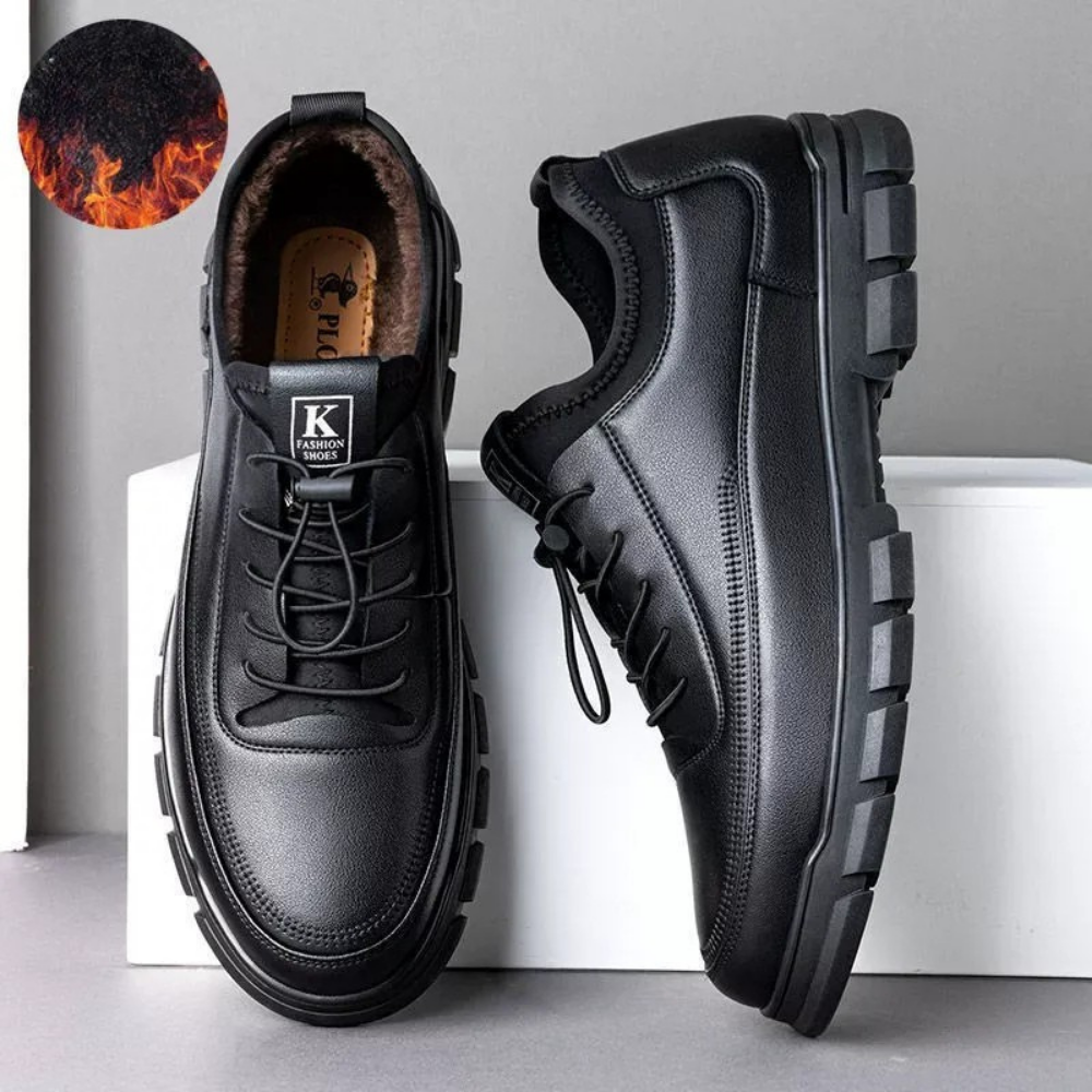 Leather slip-on comfort orthopedic sneakers - Bellkmart