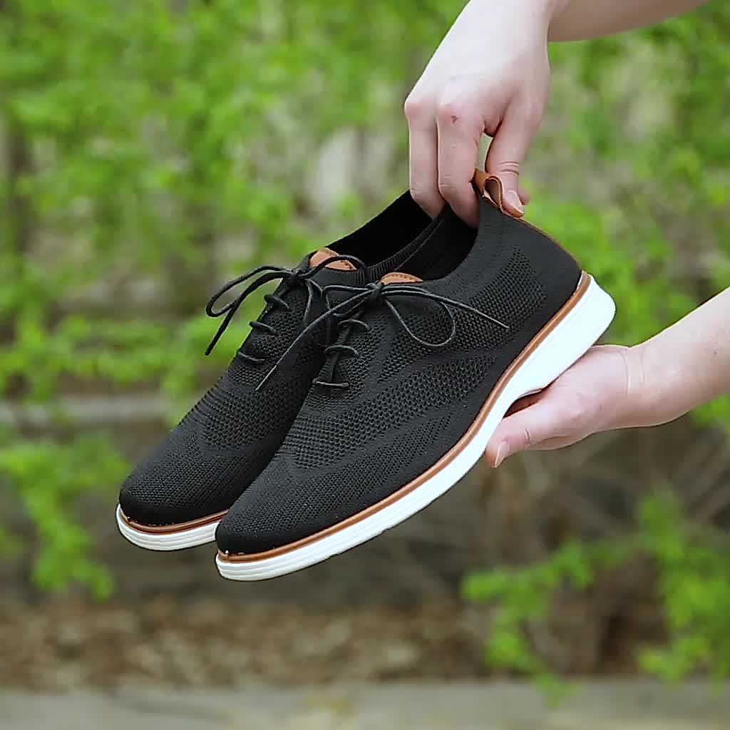 Men's Trendy Business Style Breathable Walking Shoes - Bellkmart