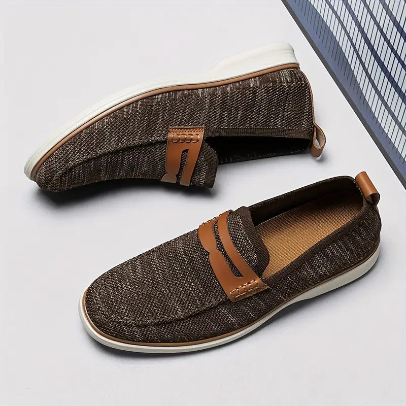 Men's Lightweight Breathable Slip On Penny Loafer Shoes - Bellkmart