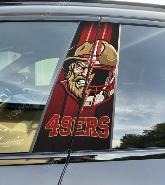 San Francisco 49ers Car Pillar Wrap - Universal Fit Style 2