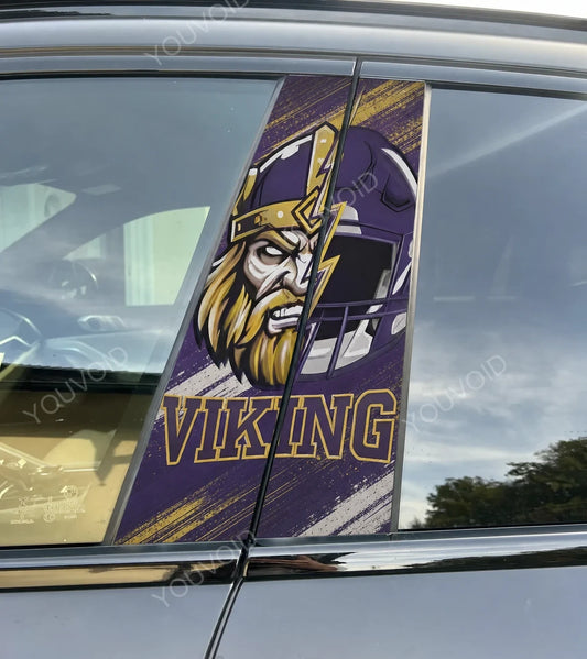 Minnesota Vikings Car Pillar Wrap - Universal Fit Style 2