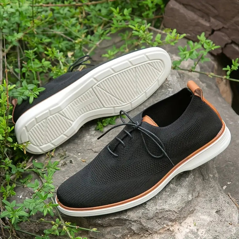 Men's Trendy Business Style Breathable Walking Shoes - Bellkmart