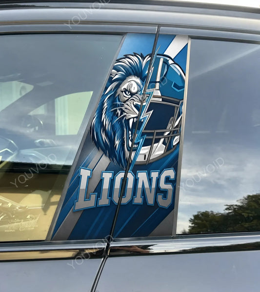 Detroit Lions Car Pillar Wrap - Universal Fit Style 2