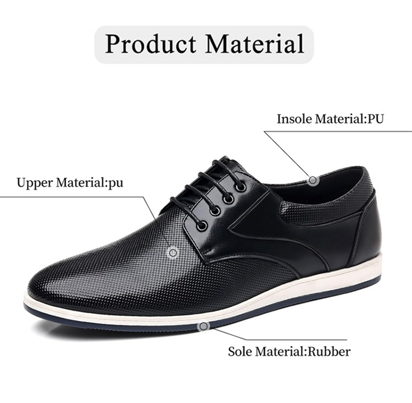 Men's Comfortable Business Casual Leather Shoes - Bellkmart