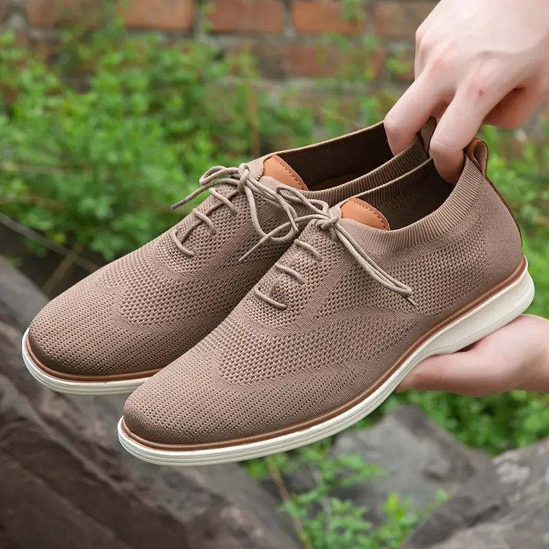 Men's Trendy Business Style Breathable Walking Shoes - Bellkmart