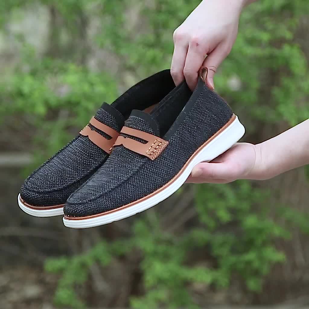 Men's Lightweight Breathable Slip On Penny Loafer Shoes - Bellkmart