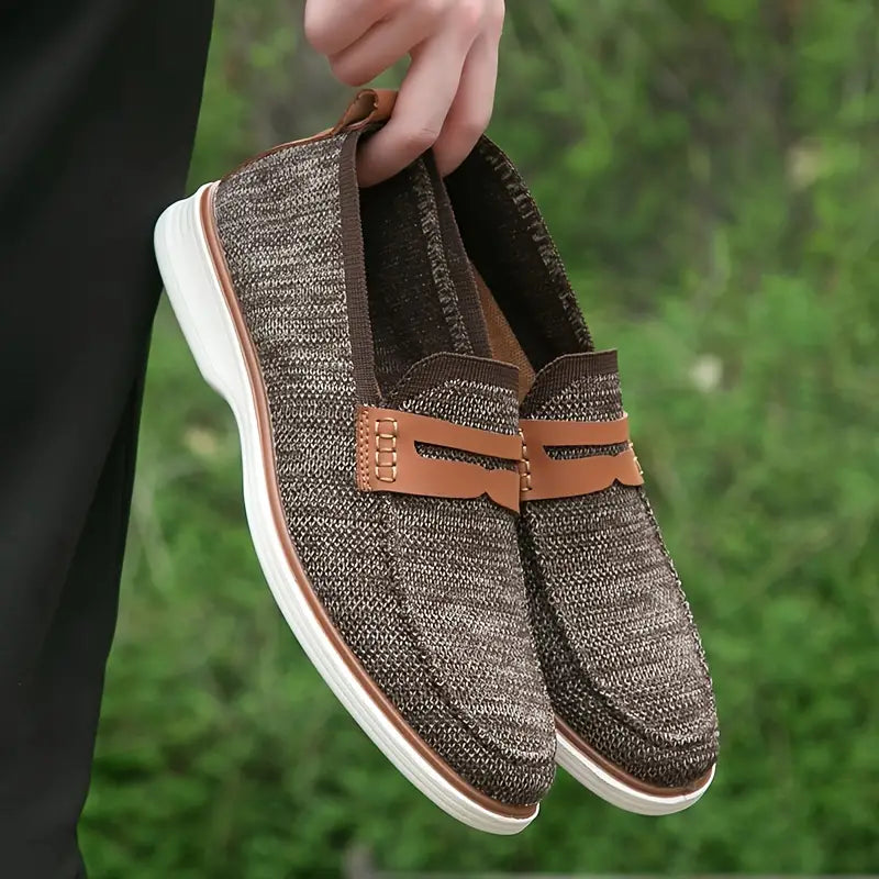 Men's Lightweight Breathable Slip On Penny Loafer Shoes - Bellkmart