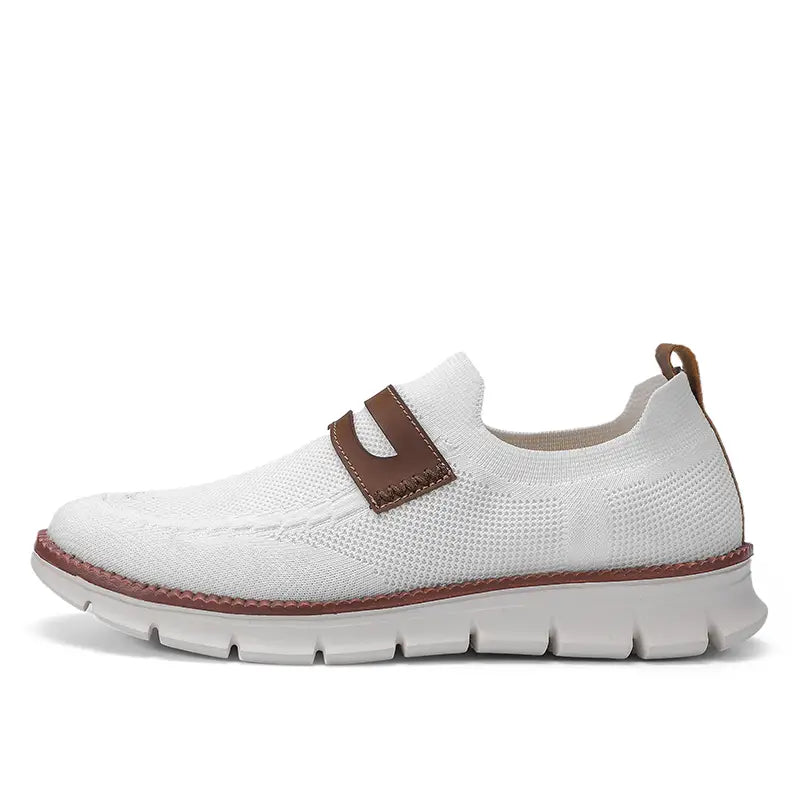 Bellkmart Slip On Mesh Breathable Sneakers - White - Bellkmart