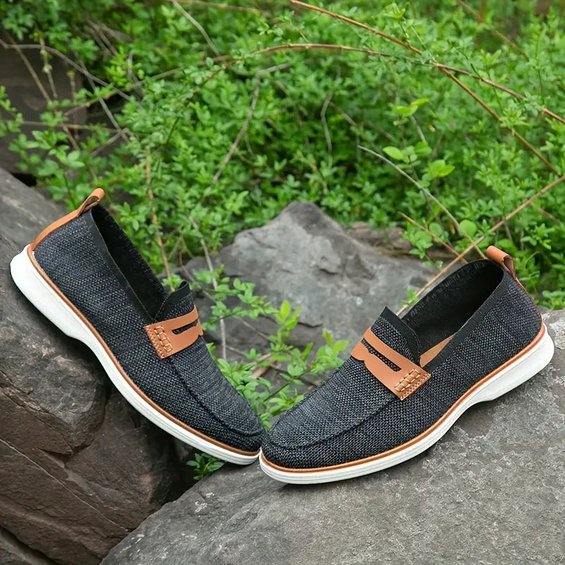 Men's Lightweight Breathable Slip On Penny Loafer Shoes - Bellkmart
