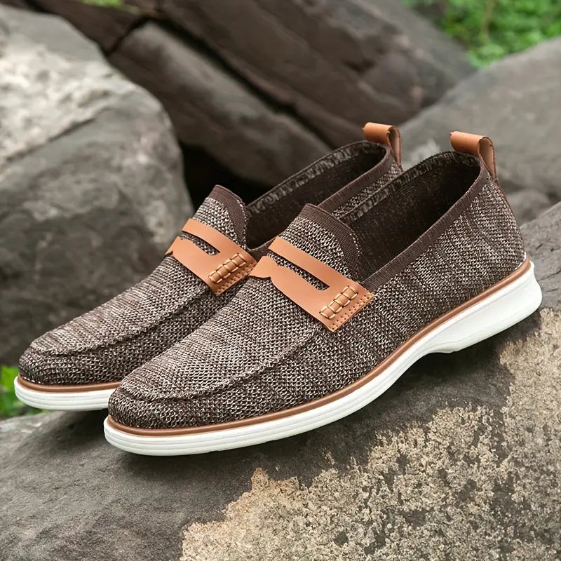 Men's Lightweight Breathable Slip On Penny Loafer Shoes - Bellkmart