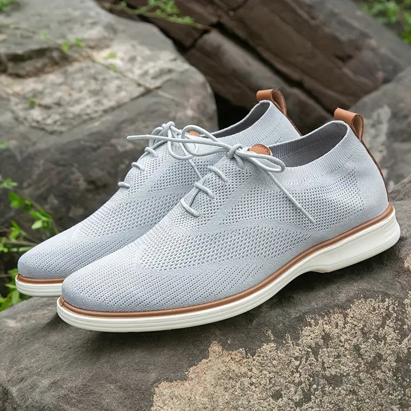 Men's Trendy Business Style Breathable Walking Shoes - Bellkmart
