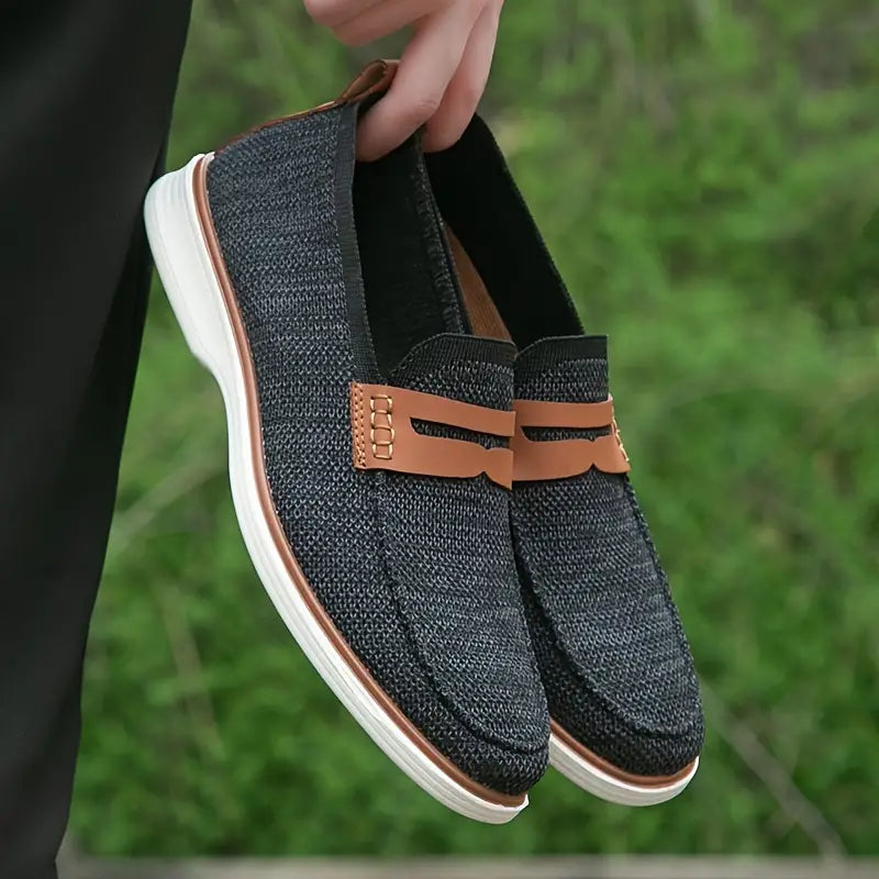 Men's Lightweight Breathable Slip On Penny Loafer Shoes - Bellkmart