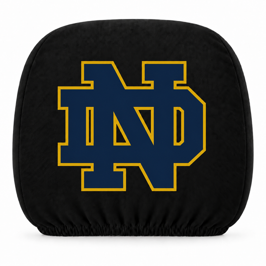 Notre Dame Fighting Irish - Double-sided printed college car headrest covers – suitable for all seasons