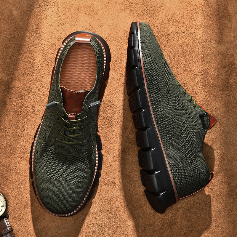Black Sole Super Comfy breathable Orthopedic Mesh Sneakers For Wide Feet - Olive - Bellkmart
