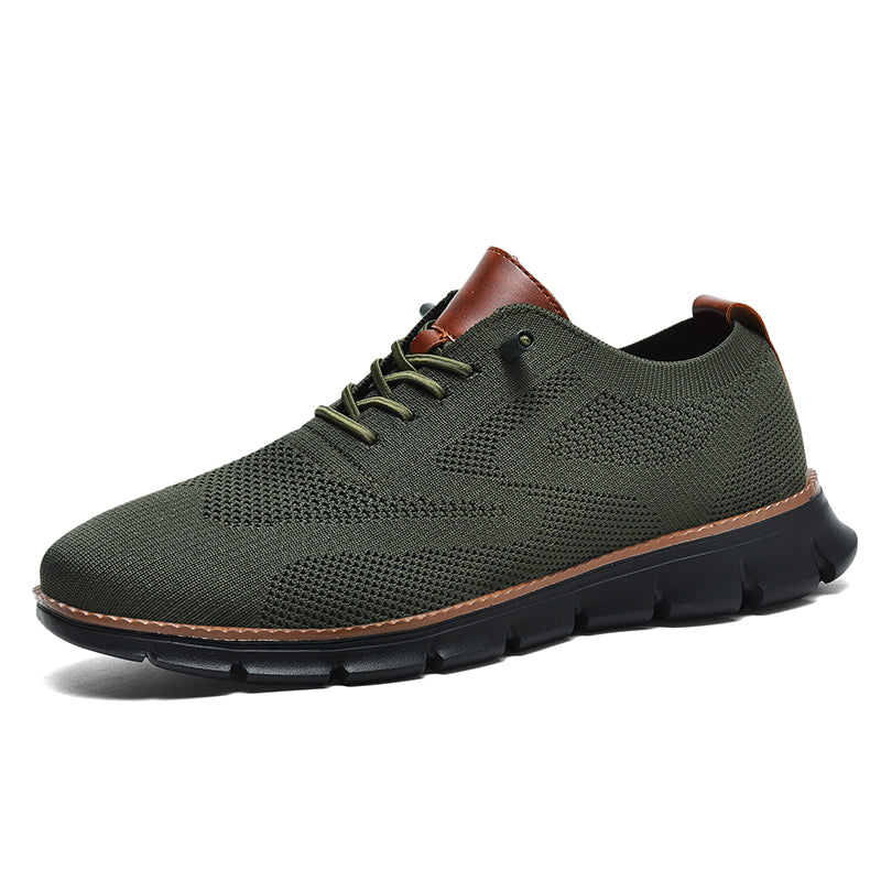Black Sole Super Comfy breathable Orthopedic Mesh Sneakers For Wide Feet - Olive - Bellkmart