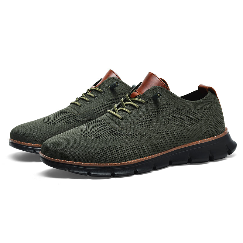 Black Sole Super Comfy breathable Orthopedic Mesh Sneakers For Wide Feet - Olive - Bellkmart
