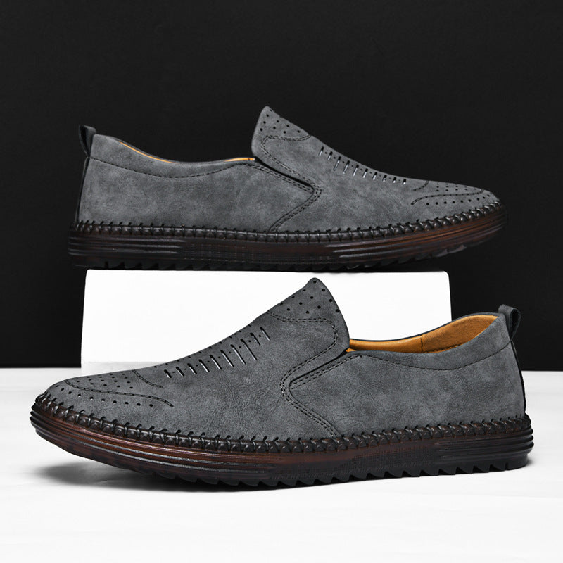 Men's Comfort Handmade Breathable Leather Casual Shoes - Bellkmart