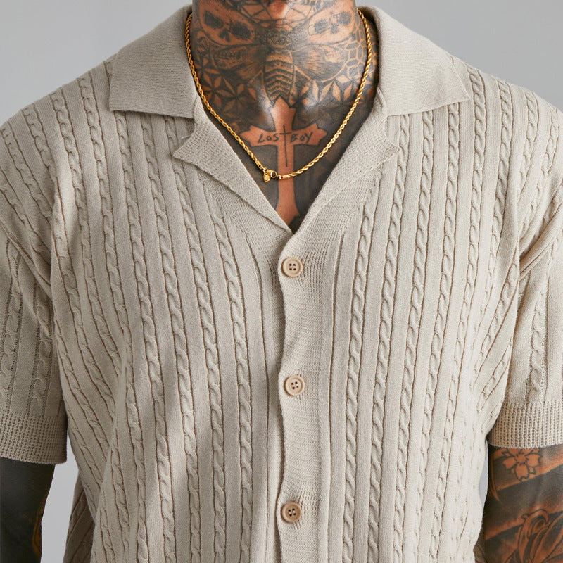 Classic Cable-Knit Shirt: Timeless Style with Modern Edge - Bellkmart