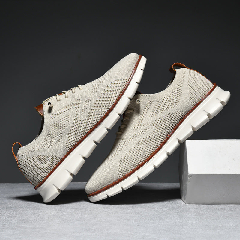 Bellkmart Super Comfy breathable Orthopedic Mesh Sneakers For Wide Feet - Beige - Bellkmart