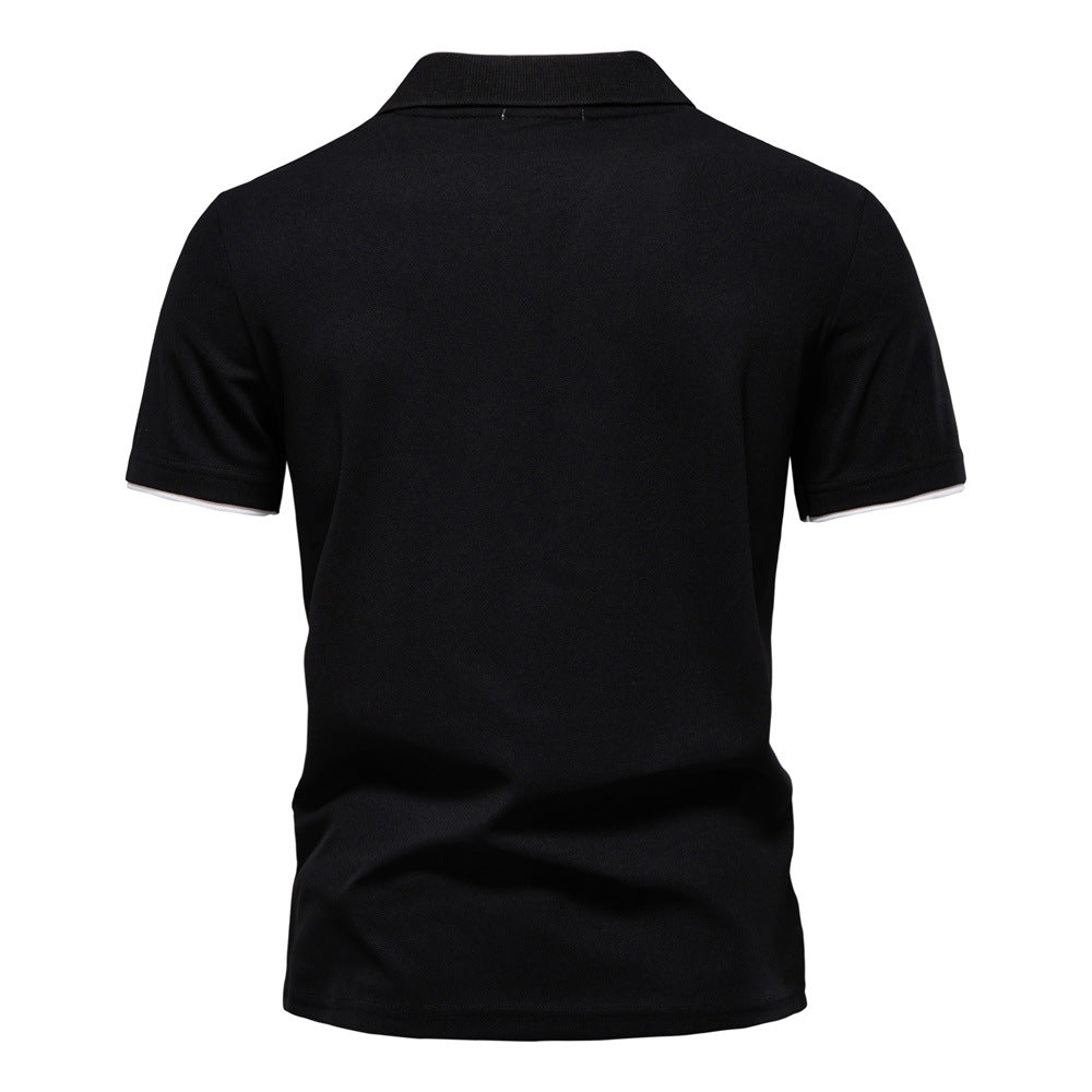 Men's Short-Sleeve Stripe and Embroidered Polo Shirt - Bellkmart