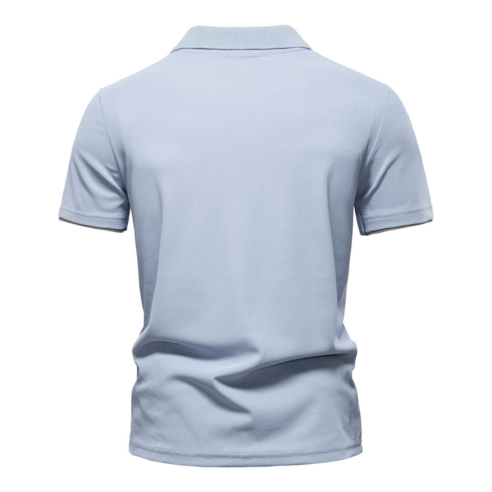 Men's Short-Sleeve Stripe and Embroidered Polo Shirt - Bellkmart