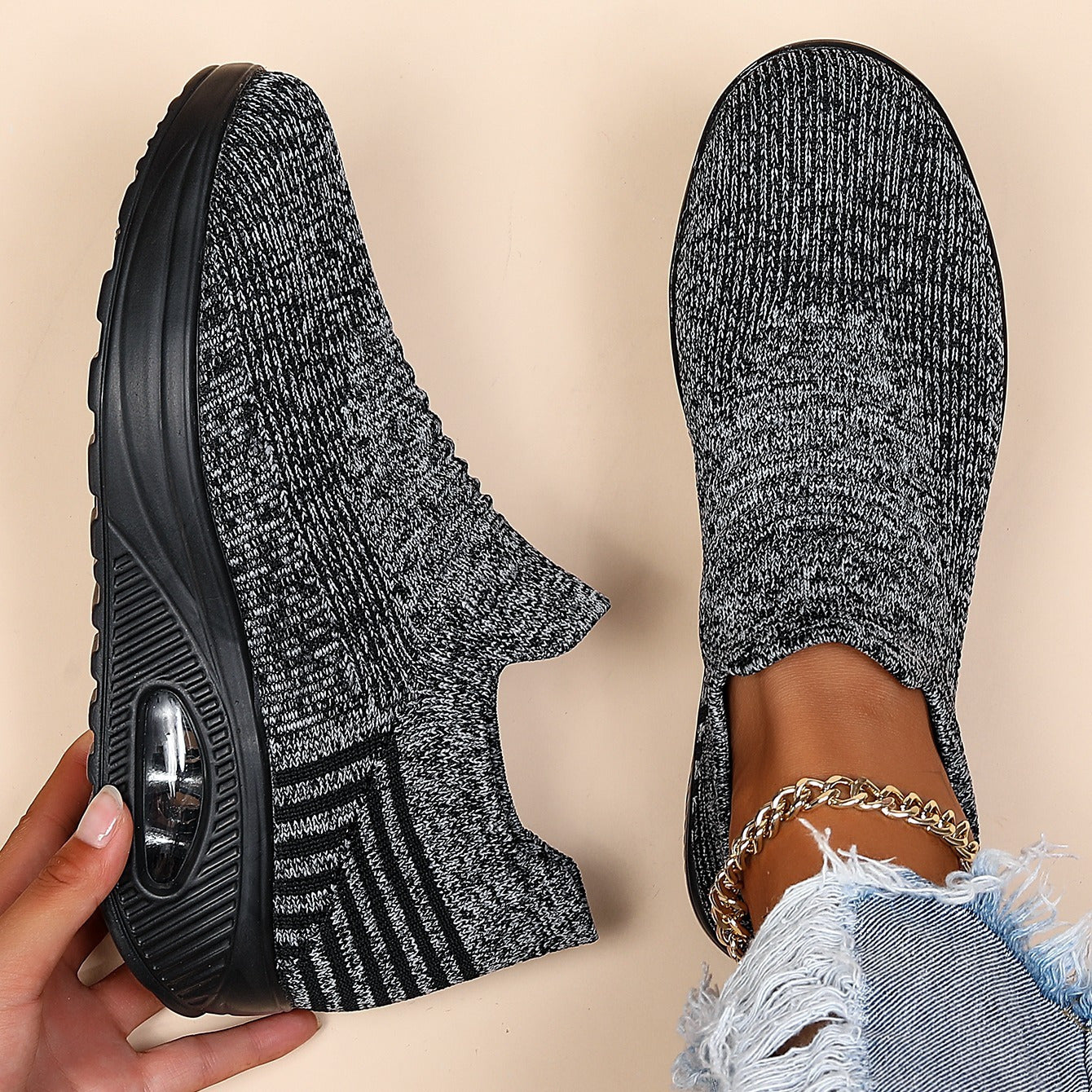 Breathable Women's Air Cushion Orthopedic Sneakers - Bellkmart