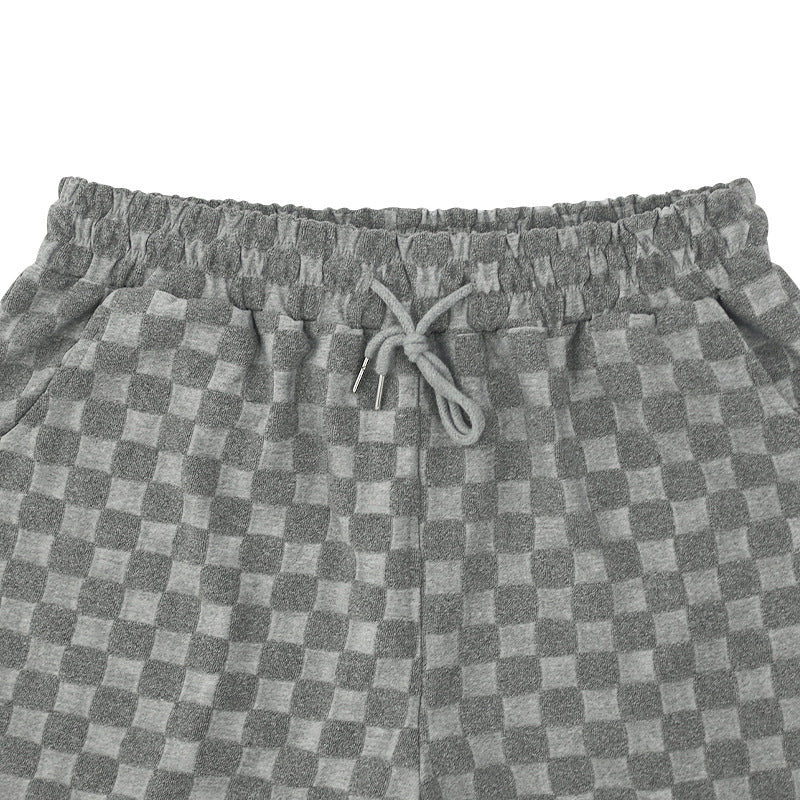 Men's Retro Plaid Two-Piece Loungewear Set - Bellkmart