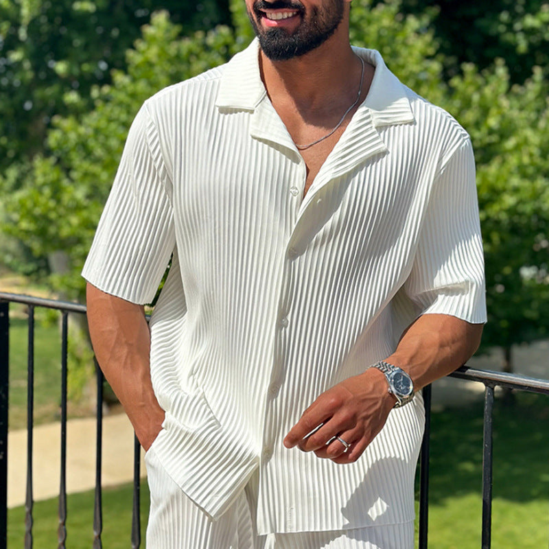 Sleek Pleated Tracksuit: Effortless Elegance for Any Occasion - Bellkmart