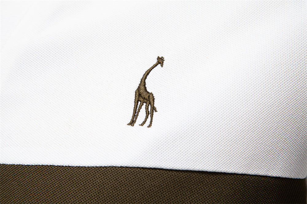 Men's Short-Sleeve Stripe and Embroidered Polo Shirt - Bellkmart