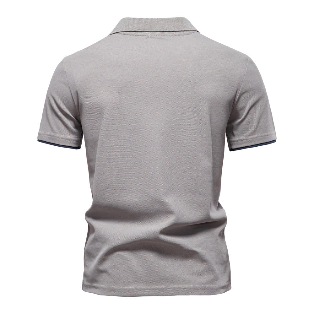 Men's Short-Sleeve Stripe and Embroidered Polo Shirt - Bellkmart