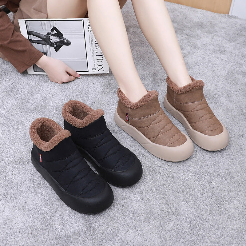 Women's Thickened Fleece Waterproof Warm Boots - Bellkmart