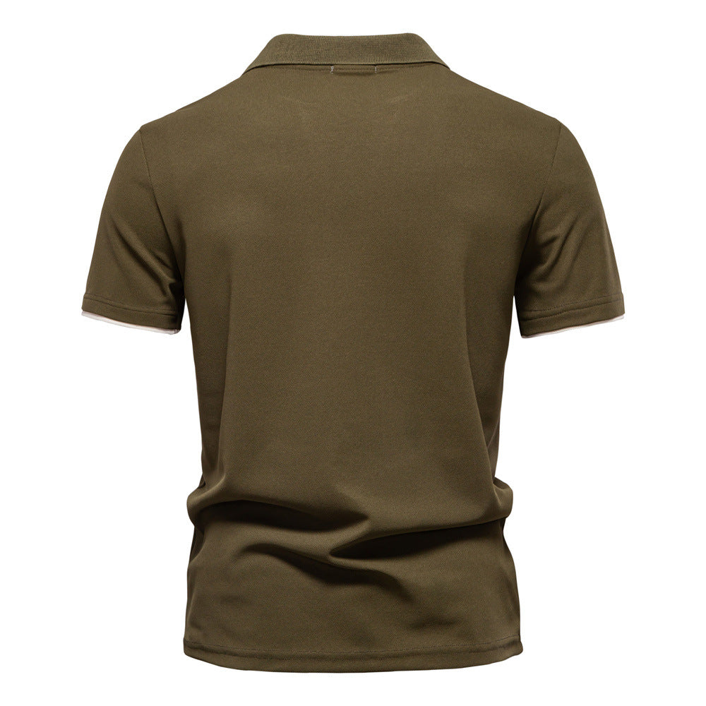 Men's Short-Sleeve Stripe and Embroidered Polo Shirt - Bellkmart