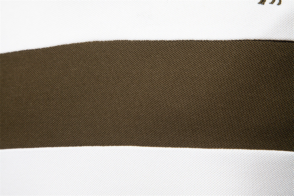 Men's Short-Sleeve Stripe and Embroidered Polo Shirt - Bellkmart