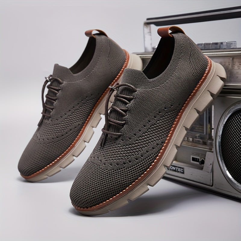 Slip-on breathable mesh running sneakers - Bellkmart