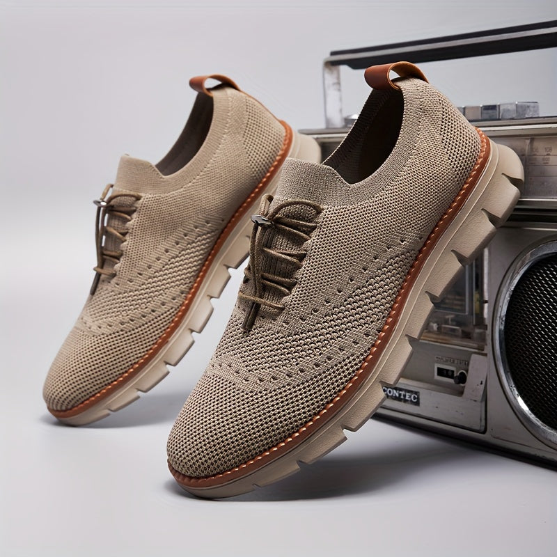 Slip-on breathable mesh running sneakers - Bellkmart