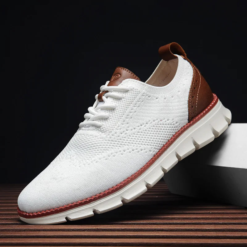 Bellkmart Comfy Non Slip Casual Lace Up Comfort Sneakers - white - Bellkmart