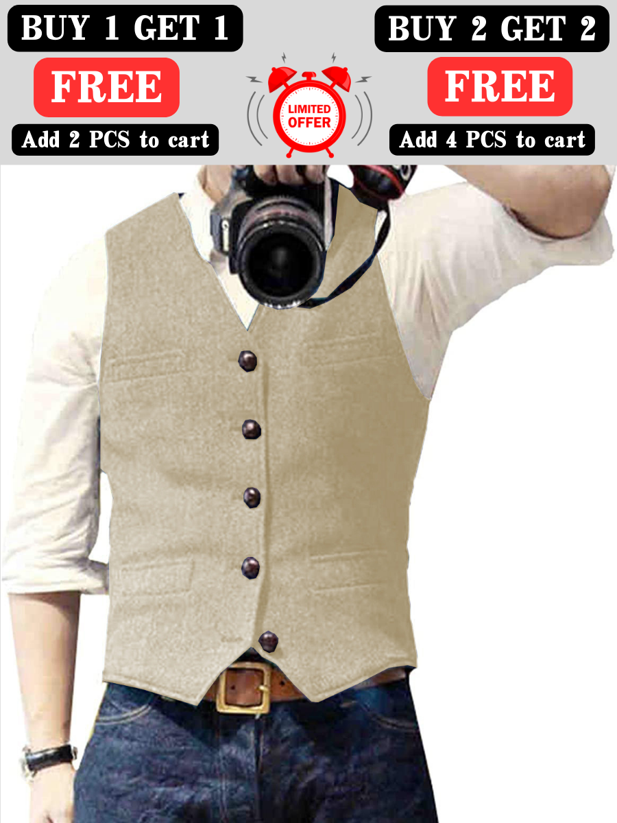 Men's Solid Color Suit Vest Buy 1 Get 1 Free - Bellkmart