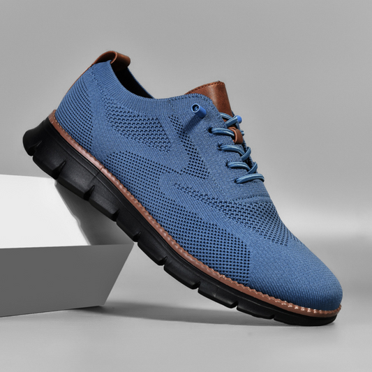 Black Sole Super Comfy breathable Orthopedic Mesh Sneakers For Wide Feet - Blue - Bellkmart