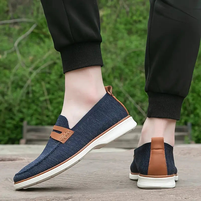 Men's Lightweight Breathable Slip On Penny Loafer Shoes - Bellkmart