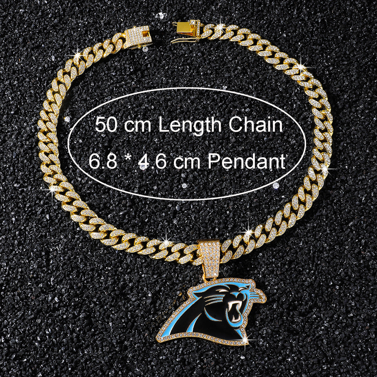 Carolina Panthers necklace size guide