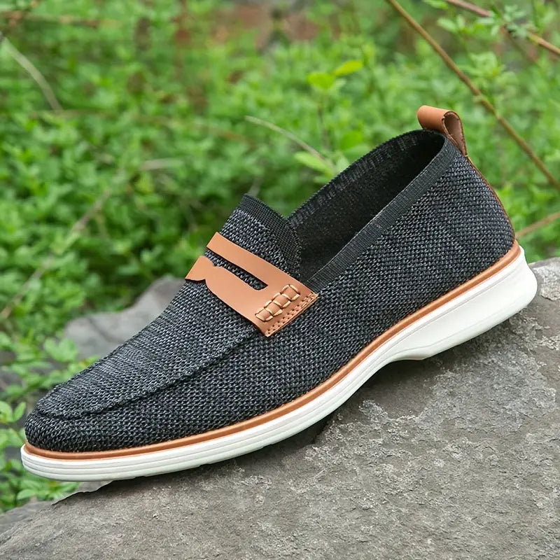 Men's Lightweight Breathable Slip On Penny Loafer Shoes - Bellkmart