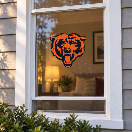 Chicago Bears decorative sticker displayed on a home window