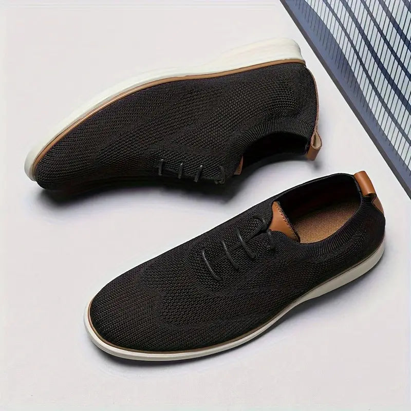 Men's Trendy Business Style Breathable Walking Shoes - Bellkmart